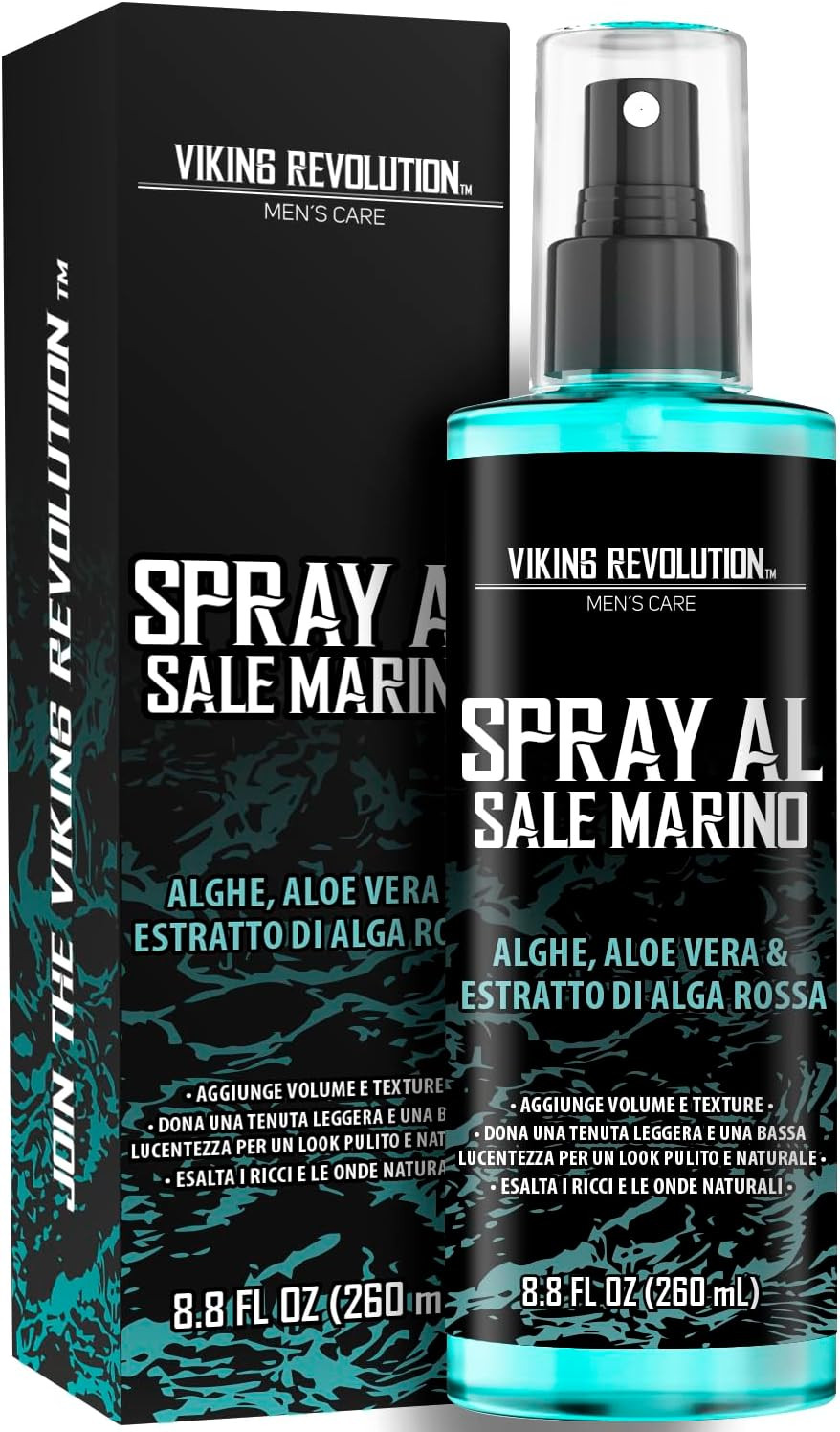 Spray Capelli Uomo Sale Marino e Alghe 260ml - Formula Naturale Volumizzante