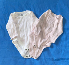 Baby Girls 2-Pack Ribbed Cotton Long Sleeve Bodysuits Striped Up To 1 Month