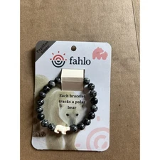 Fahlo Animal Tracking Bracelet Polar Bear Papillae Stone Brand New