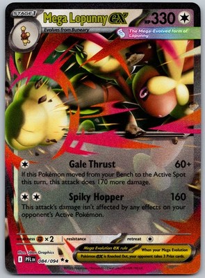 Mega Lopunny ex Holo Double Rare ME02: Phantasmal Flames 084/094 NM