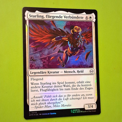 MTG Starling, fliegende Verbündete 018 Foil SPM Deutsch Common
