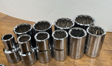 Craftsman 10 Piece 12 Drive Sae Socket Set 12 Point Shallow Craftsman 10 Piece 12 Drive Sae Socket Set 12 Point Shallow