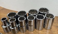 CRAFTSMAN 10 piece 1/2" Drive SAE Socket Set 12 Point Shallow