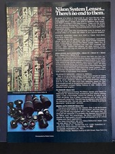 1971 Vintage Ads, Printed,Wall Art, Camera, Nikon Lens 2111 