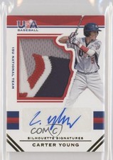 2017 USA Baseball Stars & Stripes Jersey Prime 12/25 Carter Young #65 Auto 0i76