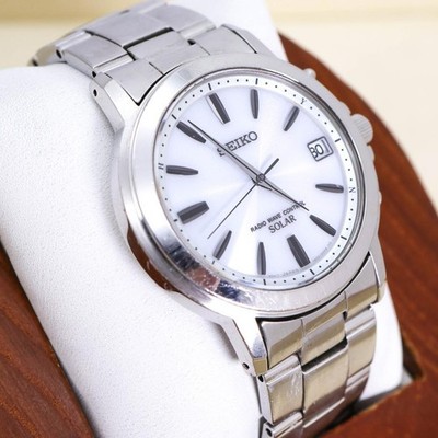 Seiko Men's Radio Solar Date Watch Stainless Steel Model 2381 Tested