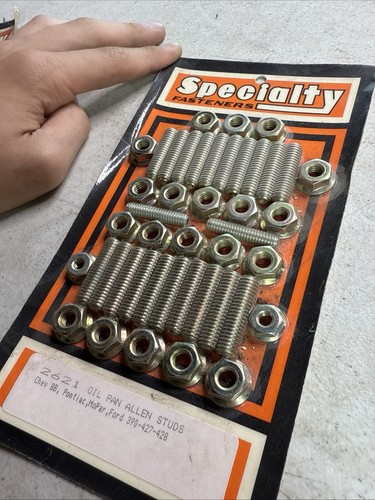 Specialty Fasteners 2621 Oil Pan Allen Studs Chev BB, Pontiac, MoPar, Ford - Foto 4 di 5