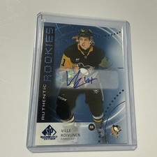 2025-26 UD SP GAME USED~~~BLUE AUTOGRAPH~~~VILLE KOIVUNEN