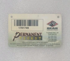 Vintage Bear Mountain Ski Resort Permanent Lift Ticket - 1990's Big Bear CA