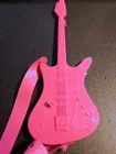 Vintage Barbie Doll Pink Guitar with Strap Accessory Band Instrument 1970