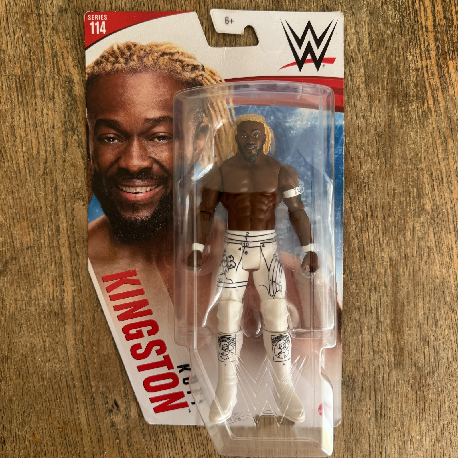 WWE Basic Kofi Kingston 114 - wrestling figure New Damaged blister