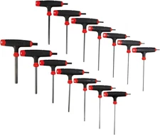 T-Handle Allen Wrench Set, Hex Keys, SAE & MM, 14 Piece (CMHT26001-2)