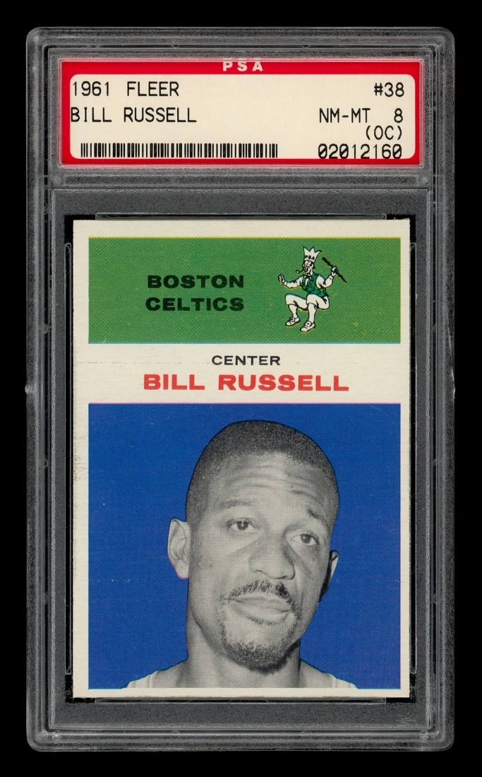 1961-62 Fleer Set-Break # 38 Bill Russell PSA 8 NM-MT (OC)