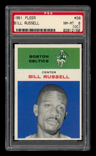 1961-62 Fleer Set-Break # 38 Bill Russell PSA 8 NM-MT (OC)