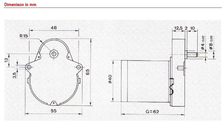 Motor DC MICRONOR MG2G 12V 24VDC Suitable for all motorized potentiometer Timers