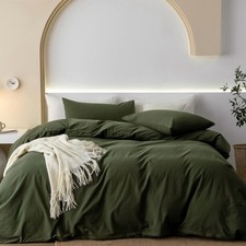 Duvet Cover Set Super King Plus 120x120 3 Piece Washed Cotton JIYUAN