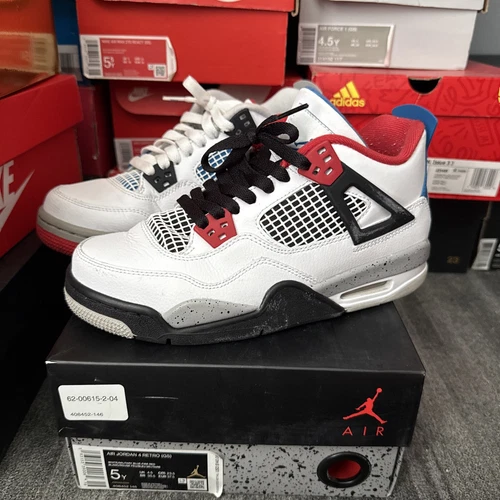 Air Jordan (GS) 4 Retro "WHAT THE" 2019 Taglia 5Y 408452 146 (6224 2)