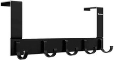 Over the Door Coat Clothes Hanger Rack 5 Hooks for Bedroom Bathroom Kitchen Doo
