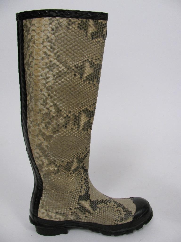HUNTER CARNABY SNAKE PYTHON PRINT RAIN BOOTS RARE… - image 10