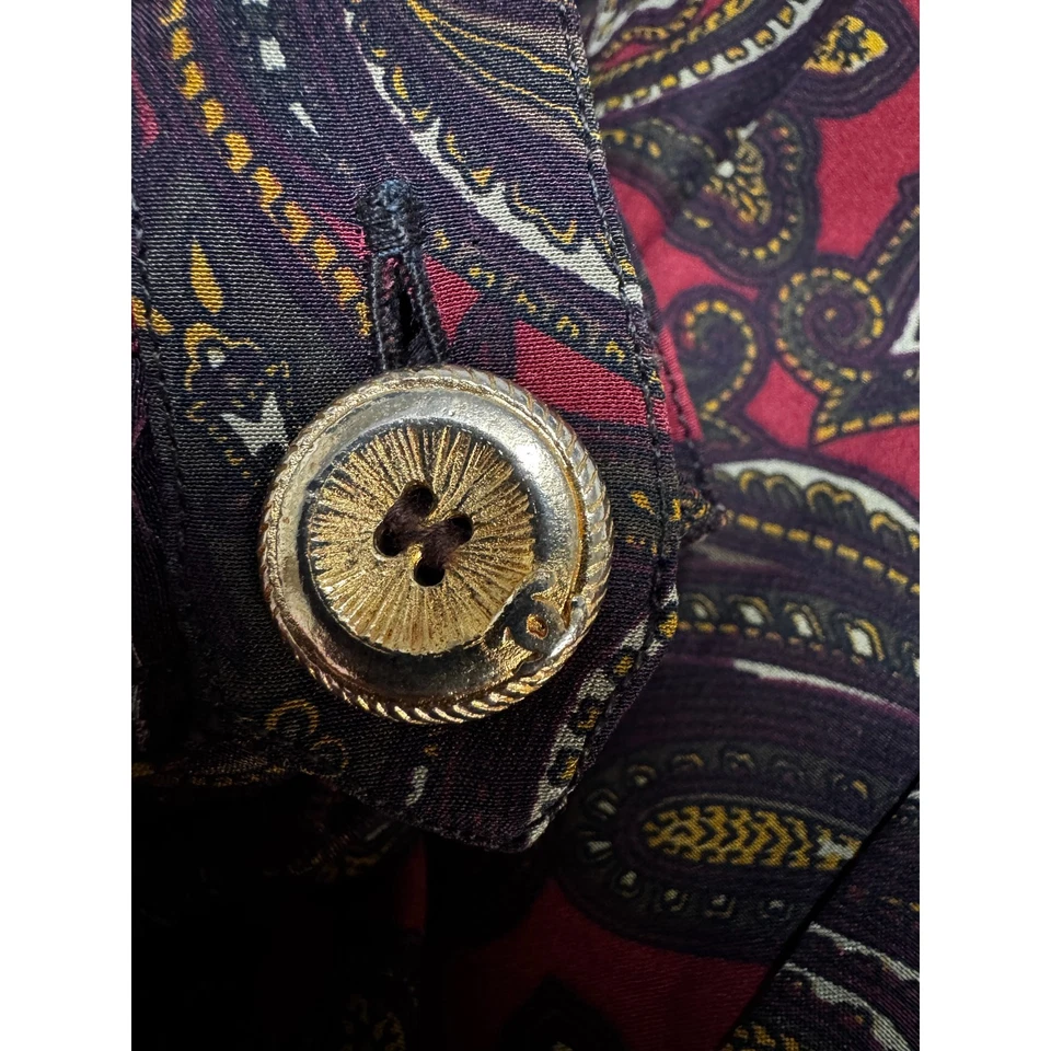 Maxi Falda 100% Auténtica De Colección CHANEL Seda Paisley Plisada Completa Talla 26" S Foto 3 de 4