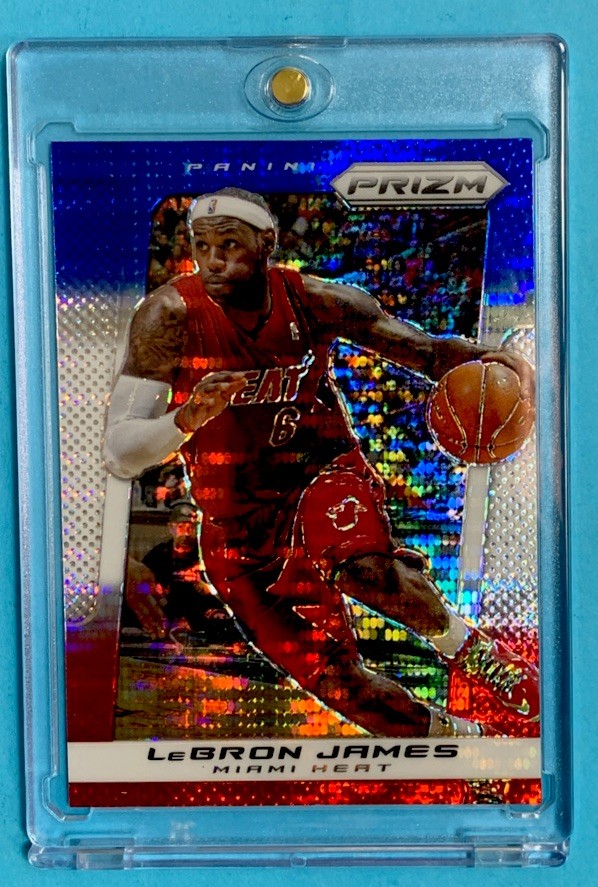 2013-14 Panini Prizm LeBron James Monster Box Red White Blue RWB Pulsar #19 Heat
