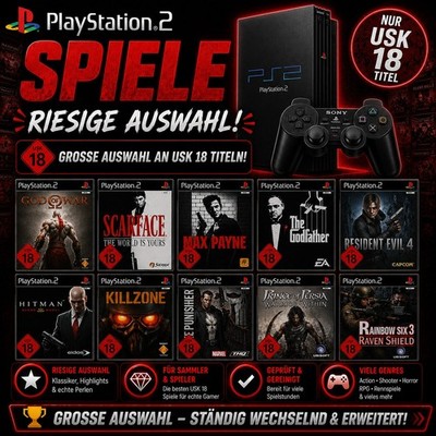 PS2 Spiele USK 18 Auswahl Top Zustand Geprüft Gereinigt Rabatt PlayStation 2