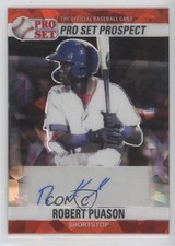 2021 Leaf Pro Set Metal 1990 Base Red Crystals Robert Puason #PS0-RP1 Auto 2t9
