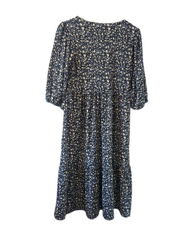 TU Blue Leopard Print Peplum Dress Size 10 Petite - Picture 5 of 12