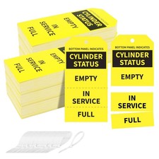 160pcs Cylinder Status Sign Tags 4.2 x 2.1 Inch Cylinder Status Empty in Serv...