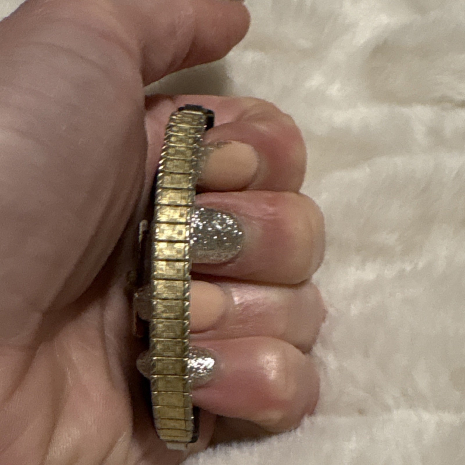 Dancer Women's Quartz Rectangular Black Gold Leaf… - image 3