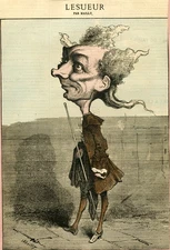 Antique Print-CARICATURE-FRANCOIS LOUIS LESUEUR-ACTOR-Mailly-ca. 1868