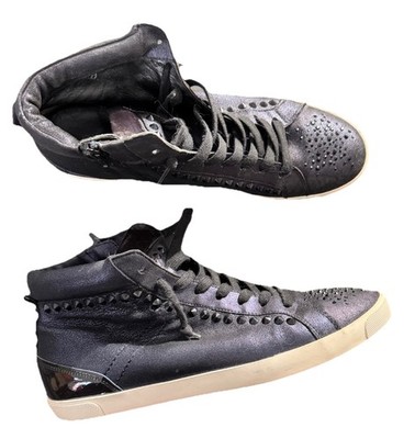 K&S Kennel & Schmenger Hightop Sneaker Gr. 42 blaumetallic Strass UK 8 Luxus