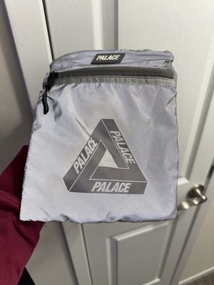 Sleightly Used Palace Deflecto Flat Sack, Silver (Bape, Supreme) Shoulder Bag