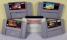Super Nintendo SNES Universal Adapter & NTSC game bundle GC tested inc Aladdin