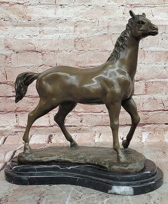 Bronzene Arabische Hengst Figur Skulptur von P.J. Mene Home Office Dekor