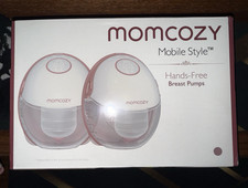 Momcozy Mobile Style Hands-Free Breast Pumps, Hands-Free, White/Pink