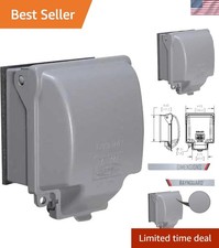 RaynGuard 2-Gang Weatherproof In-Use Outlet Cover, 55-in-1, Gray  EXTRA DUTY...