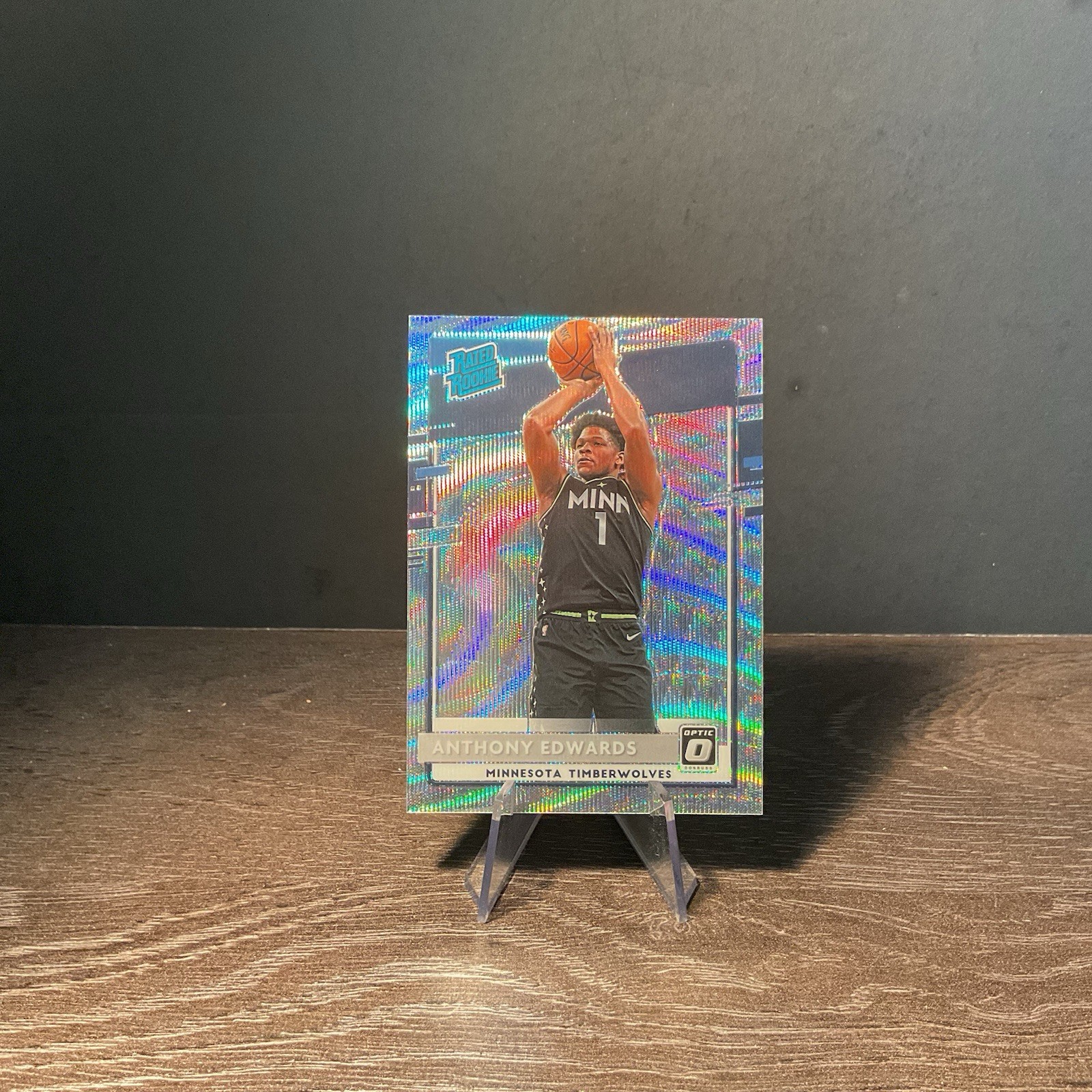 2020-21 Panini Donruss Optic - Rated Rookie Anthony Edwards #151 Wave Prizm (RC)