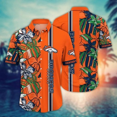 Denver Football Team Broncoss Hawaiian Shirt Casual Button Down Unisex Adults