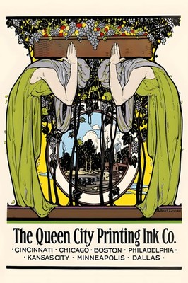 Queen City Printing Ink Co. Poster (1900s) - 24x36  - Hi-Res  Print - 200 GSM