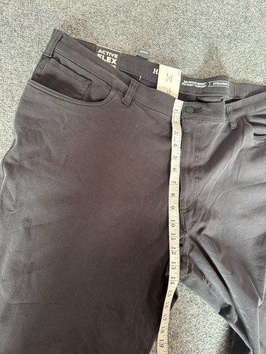 Haggar Active Flex Men's Black Big & Tall Classic-Fit Dress Pants Size 46W X 32L - Picture 8 of 14