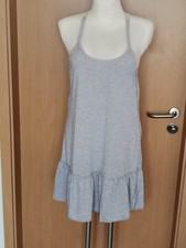 HUNKEMÖLLER Nachthemd, Nachtkleidchen Gr. XL/42 grau, grobe Spitze, TOP-Zustand