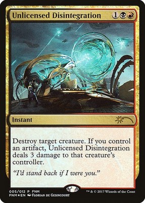 [MTG] Unlicensed Disintegration (Foil) (005) (F17) LP-HP