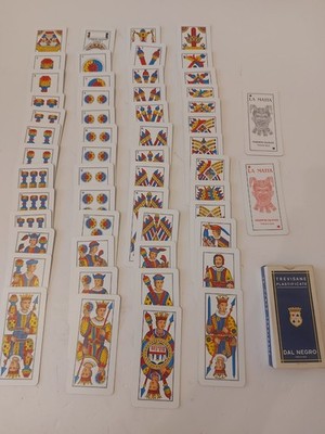Trevisane Dal Negro Spielkarten Nr. 114 Plastifiziert 52 Karten + Joker