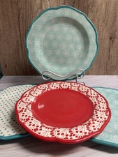 Pioneer Woman "Vintage Floral"  Set of 4 Dinner Plates