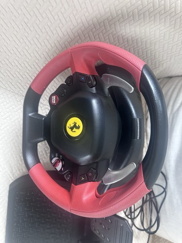 Xbox One Thrustmaster Steering Wheel Ferrari 458 Spider Racing Pedals Original - Picture 2 of 6