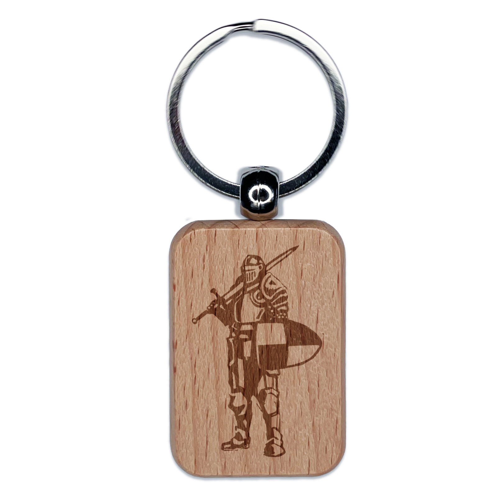 RPG Class Fighter Warrior Paladin Knight Engraved Wood Rectangle Keychain