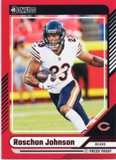 Roschon Johnson 2024 Panini Donruss #121 Red Press Proof Chicago Bears