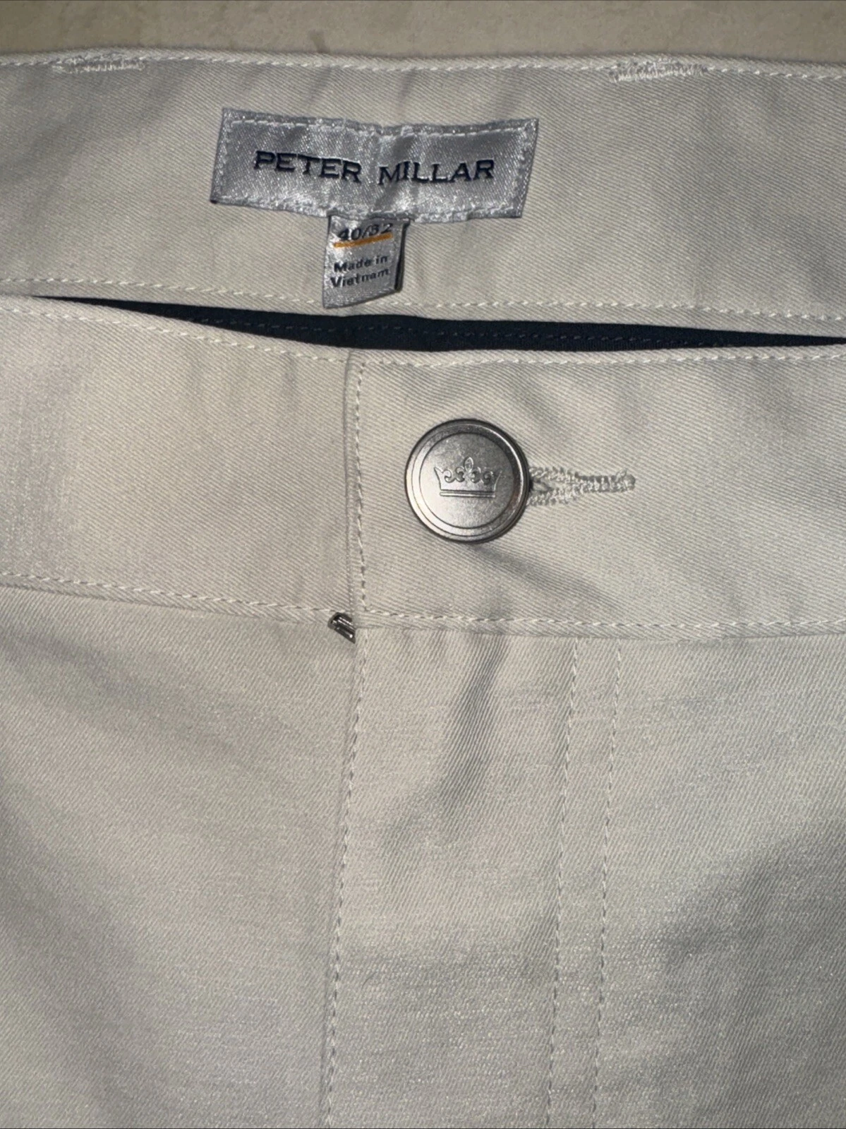 PETER MILLAR MENS EB66 KHAKI￼ PERFORMANCE 5-POCKET GOLF/CASUAL PANTS 40/32 $168