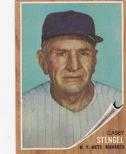 Casey Stengel 1962 Topps Baseball #29 New York Mets 